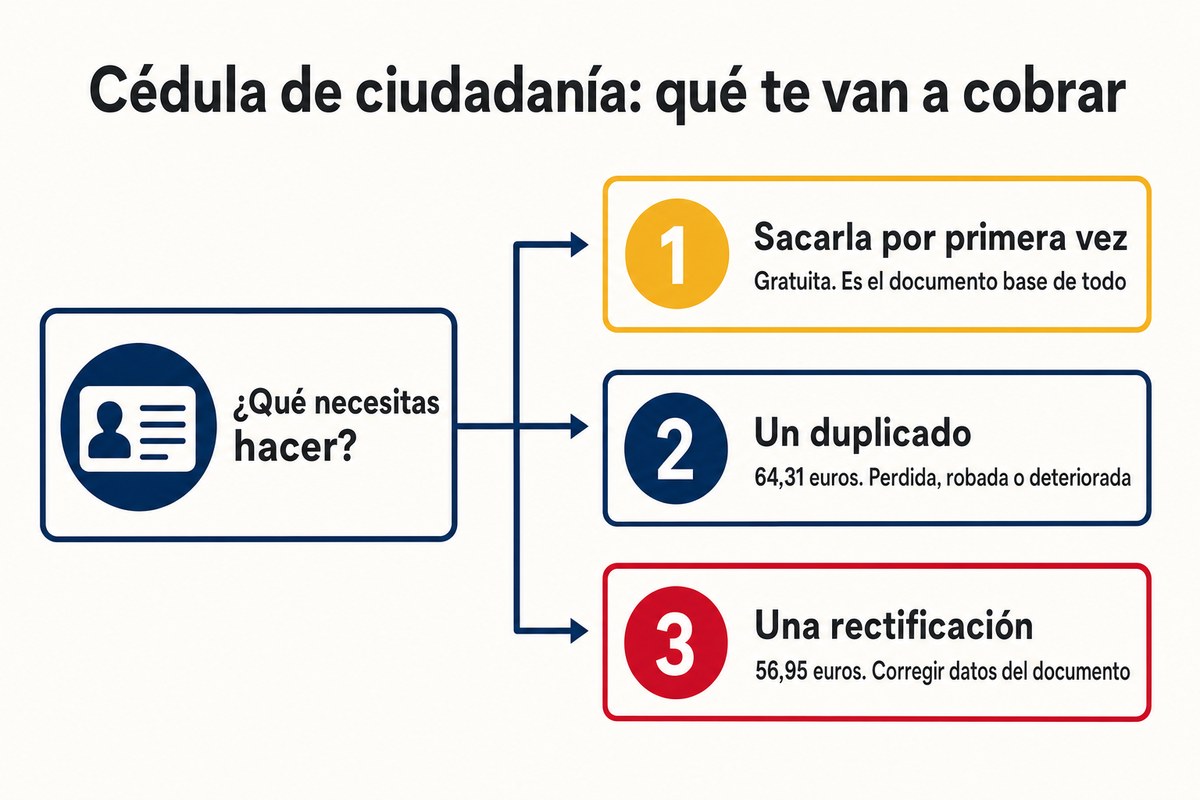 Cédula de ciudadanía: qué te van a cobrar
